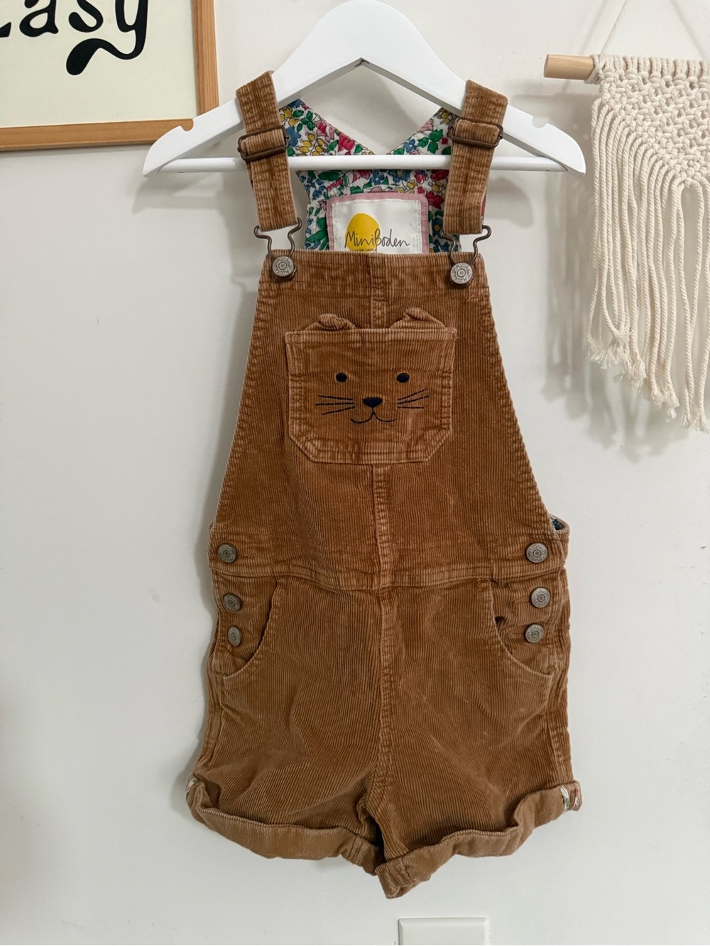 Mini Boden - size 6/7y - corduroy shortalls
